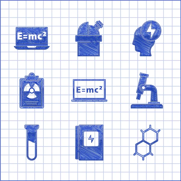 Ορισμός Διαλύματος Εξίσωσης Ηλεκτρικός Πίνακας Χημικός Τύπος Μικροσκόπιο Σωλήνας Δοκιμής — Διανυσματικό Αρχείο
