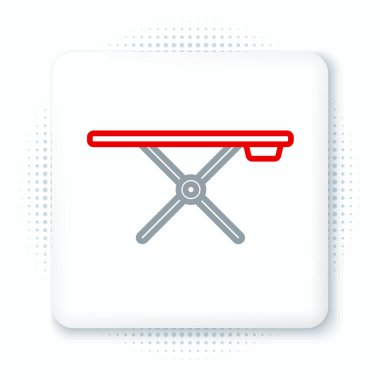 Line Ironing board icon isolated on white background. Colorful outline concept. Vector.