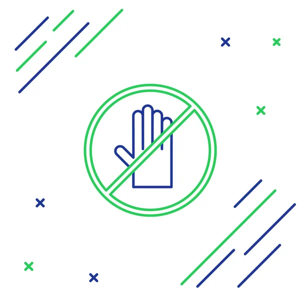 Line Handshake Icon Isolated White Background Handshake Virus Prevention Concept — Stock Vector
