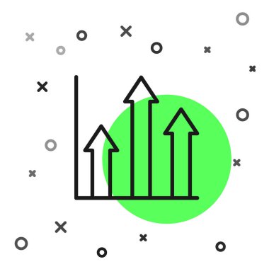 Beyaz arkaplanda siyah çizgi pasta grafiği bilgi simgesi izole edildi. Diyagram çizelgesi. Vektör.