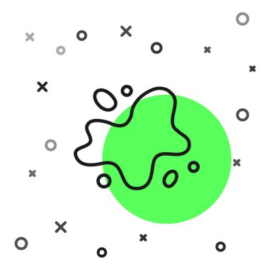 Beyaz arka planda siyah çizgili su sızıntısı simgesi var. Vektör.