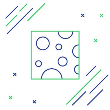 Çizgi Peynir simgesi beyaz arkaplanda izole edildi. Renkli taslak konsepti. Vektör.