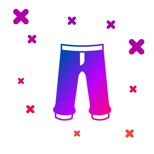 Icône Pantalon Couleur Isolé Sur Fond Blanc Pantalon Signe Formes — Image vectorielle