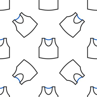Line Undershirt simgesi beyaz arkaplanda izole edilmiş kusursuz desen. Renkli taslak konsepti. Vektör.