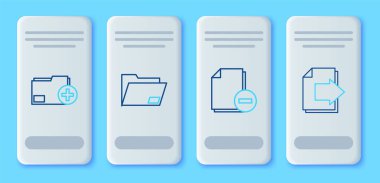 Satır Belge dizinini eksi Yeni ve Sonraki sayfa ok simgesi ekle. Vektör.