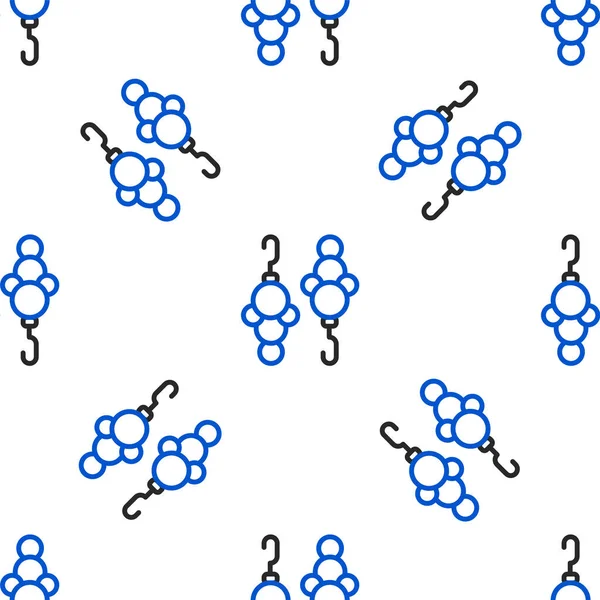 Linia Kolczyki Ikona Izolowane Bezszwowy Wzór Białym Tle Biżuteria Kolorowy — Wektor stockowy