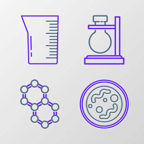 박테리아 테스트 플라스크를 스탠드와 실험실 제품이나 아이콘 Vector — 스톡 벡터