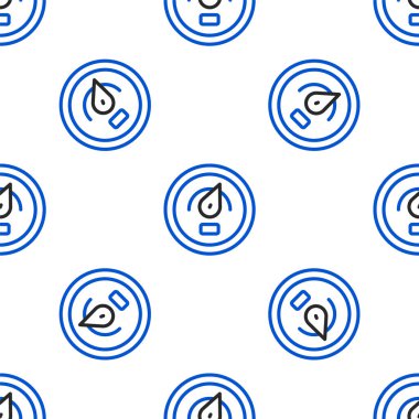 Çizgi Dijital hız ölçer konsepti simgesi beyaz arkaplanda izole edilmiş kusursuz desen. Küresel ağ yüksek hızlı bağlantı veri oranı teknolojisi. Renkli taslak konsepti. Vektör.