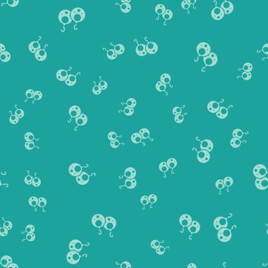 Yeşil küpeler ikonu yeşil arka planda izole edilmiş pürüzsüz desen. Mücevher aksesuarları. Vektör.