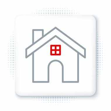 Hat Evi simgesi beyaz arkaplanda izole edildi. Ev sembolü. Renkli taslak konsepti. Vektör.