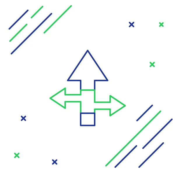 Icône Flèche Ligne Isolée Sur Fond Blanc Direction Arrowhead Symbole — Image vectorielle