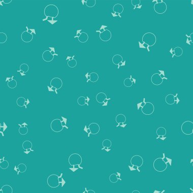 Yeşil Hindistan cevizi suyu egzotik kokteyl ve şemsiye ikonu yeşil arka planda izole edilmiş pürüzsüz desen. Vektör.