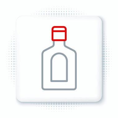 Beyaz arka planda izole edilmiş bir şampuan ikonu çizgisi. Renkli taslak konsepti. Vektör.