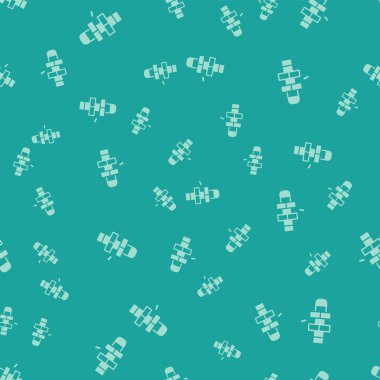 Yeşil Seksek ikonu yeşil arka planda kusursuz desen izole etti. Çocuklar için asfalt kaplama çizimi. Vektör.