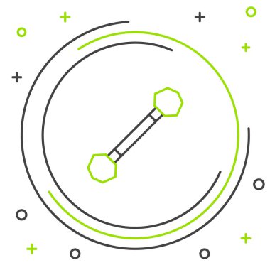 Çizgi delme simgesi beyaz arkaplanda izole edildi. Renkli taslak konsepti. Vektör