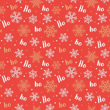 Harflerle ve kar taneleriyle noel şablonu. Vektör illüstrasyonu