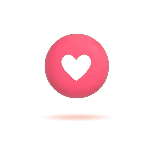 Como Icono Con Corazón Notificación Redes Sociales Burbuja Del Habla — Vector de stock