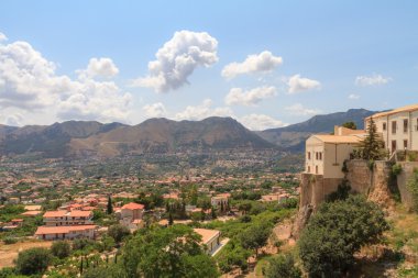 Sicilya ve Palermo monreale vurdu, cityscape yaz peyzaj