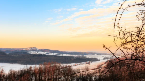 Wintersonnenaufgang in Bayern — Stockfoto