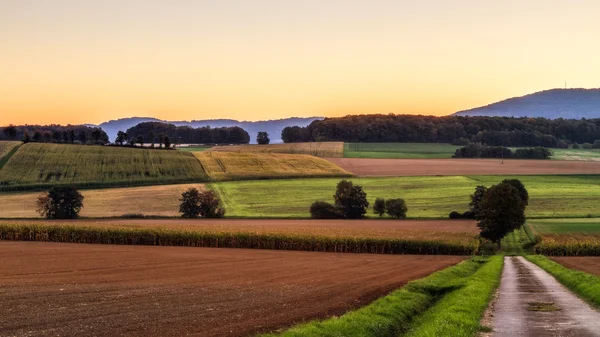 Lovely Autumn Sunrise in Bavaria, Europe — Stock Photo, Image