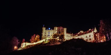 Geceleri fuessen, Almanya'da hohenschwangau