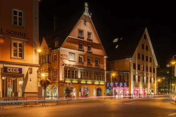 Natt på fuessen, hohenschwangau i Tyskland — Stockfoto