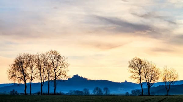 Romantische lentemorgen in rural Beieren — Stockfoto