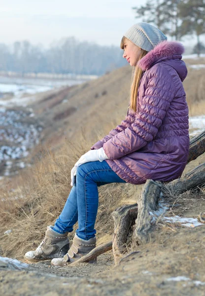 Thoughtful girl. — Stock Photo, Image