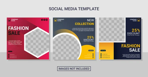 Creative Social Media Design Template — Stock Vector