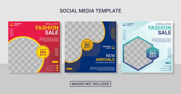 创意社交媒体设计模板 — 图库矢量图片