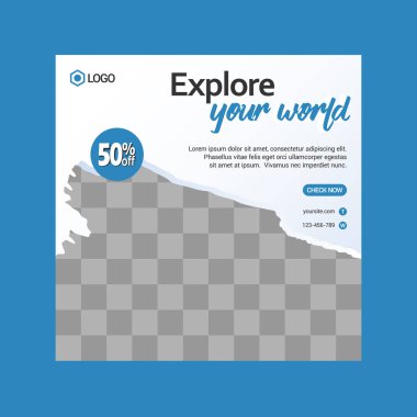 Modern sosyal medya tasarım şablonu