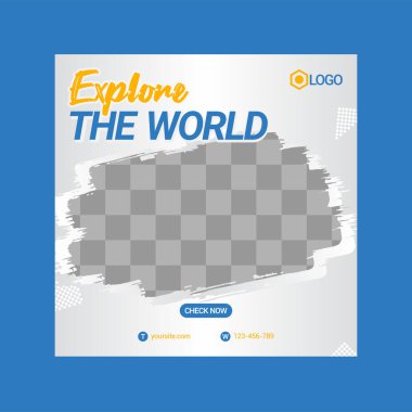 Modern sosyal medya tasarım şablonu