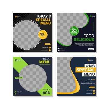 Modern sosyal medya tasarım şablonu