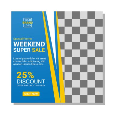 Modern sosyal medya tasarım şablonu