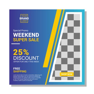 Modern sosyal medya tasarım şablonu