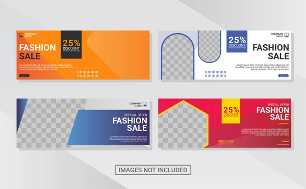 Kreativ Webb Banner Design Mall — Stock vektor
