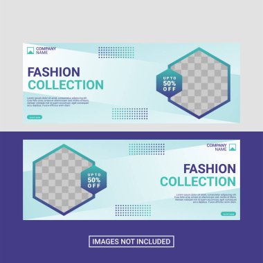 Sosyal medya web pankartı şablonu