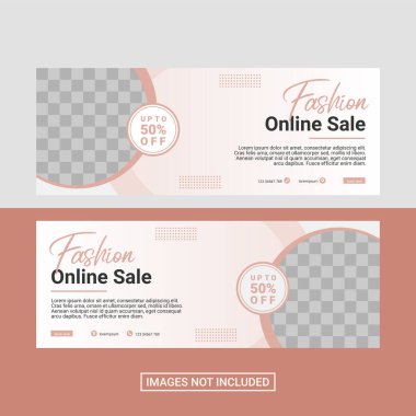 Sosyal medya web pankartı şablonu