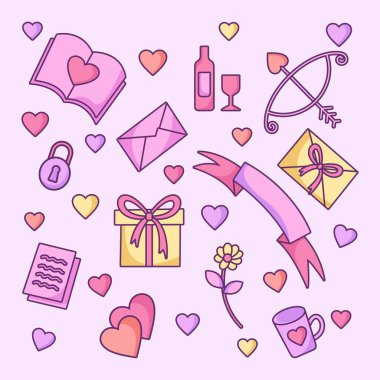 Sevimli modern çizgi film tasarım şablonu