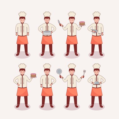 Sevimli modern çizgi film tasarım şablonu