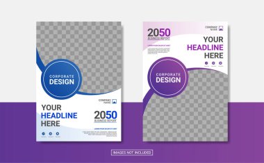 Yaratıcı kurumsal kitap kapağı tasarım şablonu