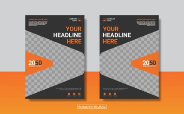 Yaratıcı kurumsal kitap kapağı tasarım şablonu