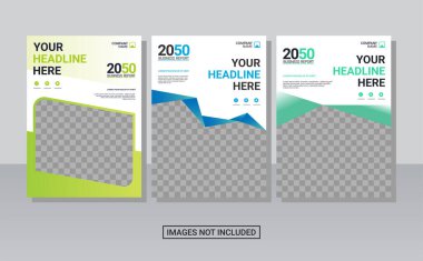 Modern iş yıllık rapor şablonu