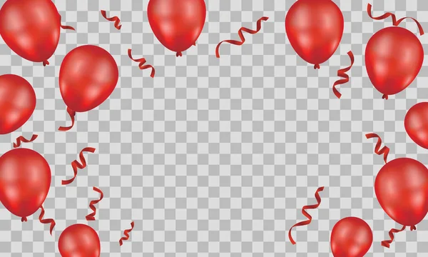 Balloons Vector Illustration Celebration Background Template — Stock Vector