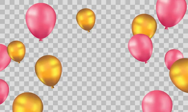 Vektorová Ilustrace Balónů Šablona Pozadí Oslavy — Stockový vektor