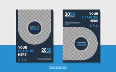 Yaratıcı kurumsal kitap kapağı koleksiyonu tasarım şablonu