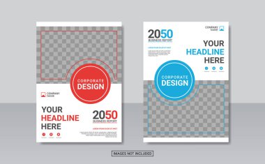 Yaratıcı kurumsal kitap kapağı koleksiyonu tasarım şablonu