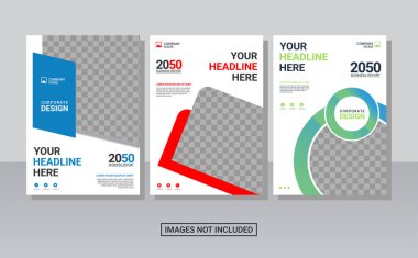 Yaratıcı kurumsal kitap kapağı tasarım şablonu