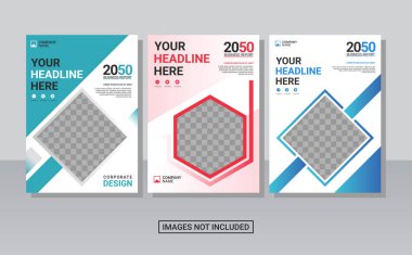 Yaratıcı kurumsal kitap kapağı tasarım şablonu