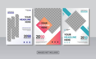 Yaratıcı kurumsal kitap kapağı tasarım şablonu